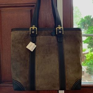 Coach HML Brown Suede Book Tote